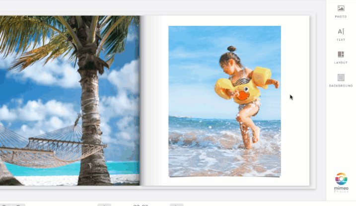 Background colors to change the color of your photobook pages