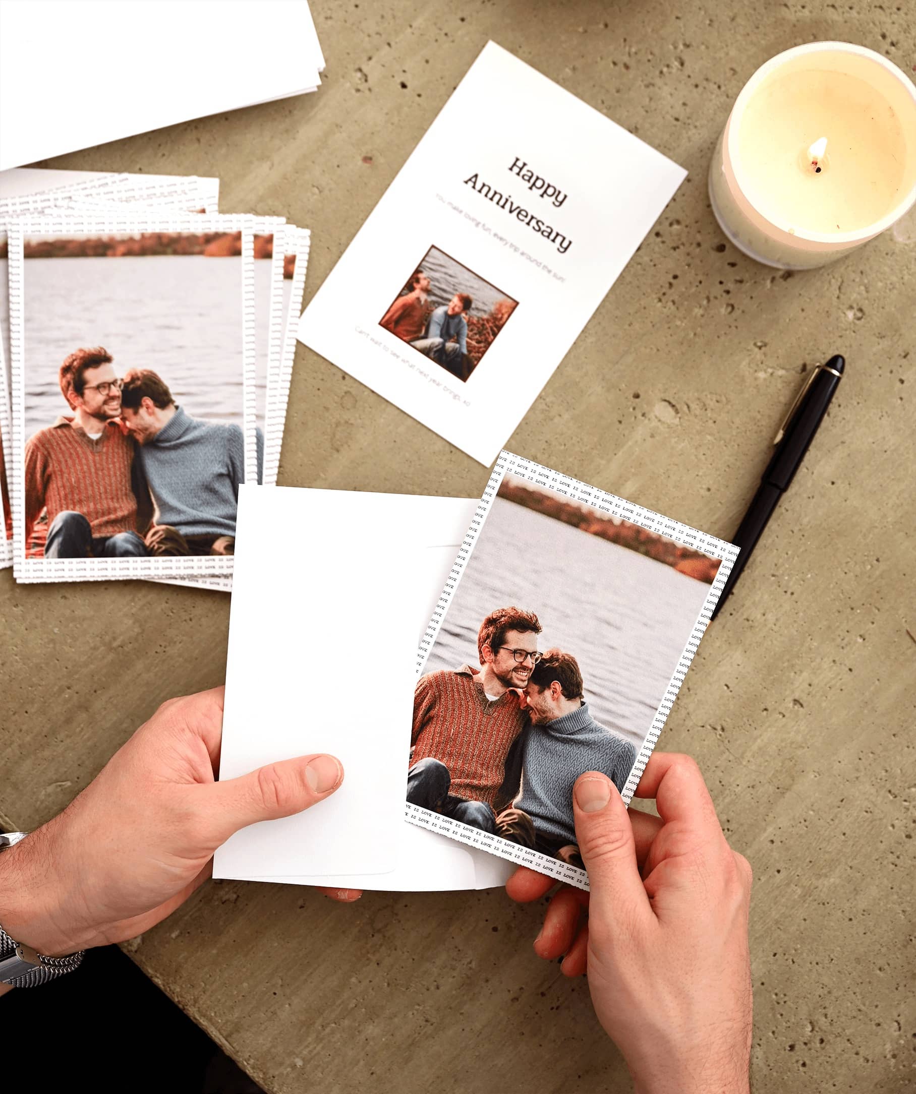 Create a photo card for your golden anniversary