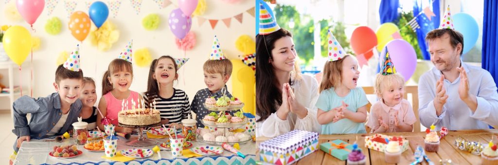 Take family photos at your child's birthday party