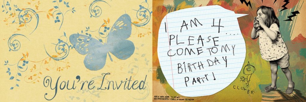 Birthday invitations