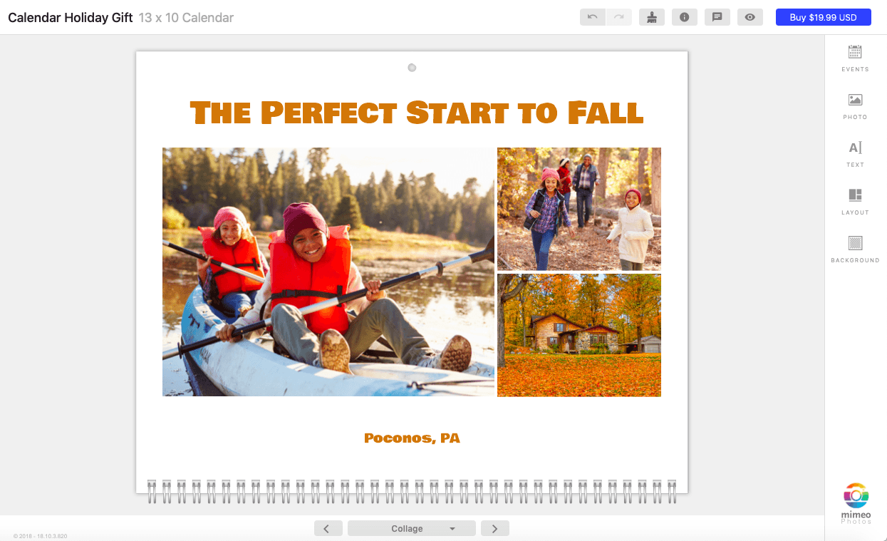 Capture the best seasonal moments in a custom calendar