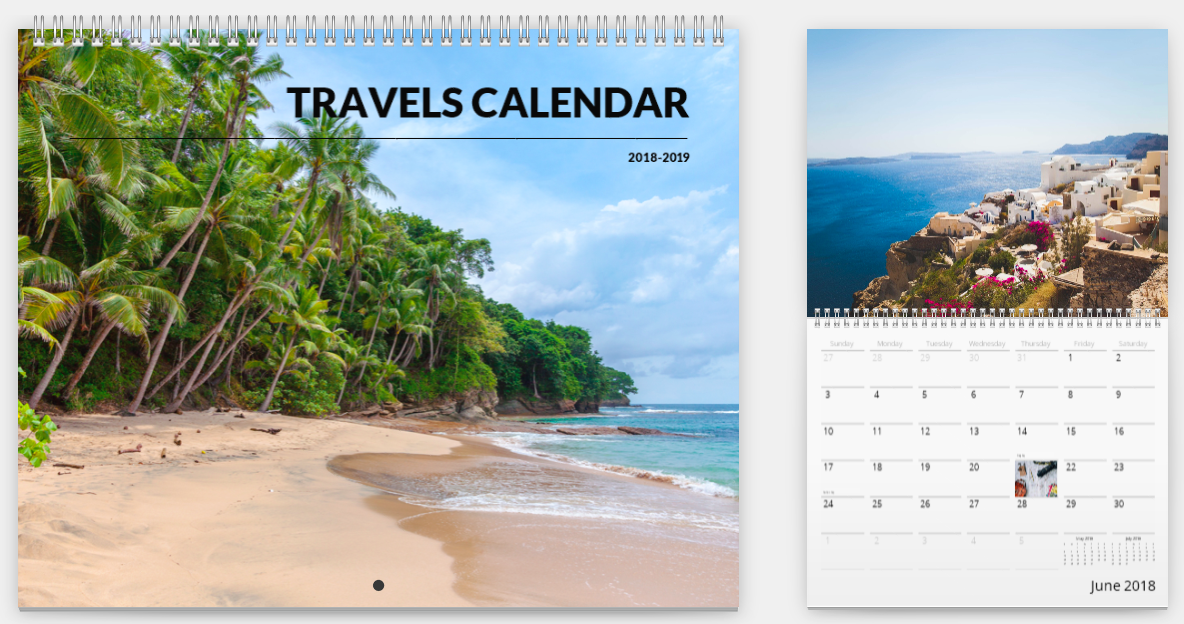 Mimeo Photos travel calendar