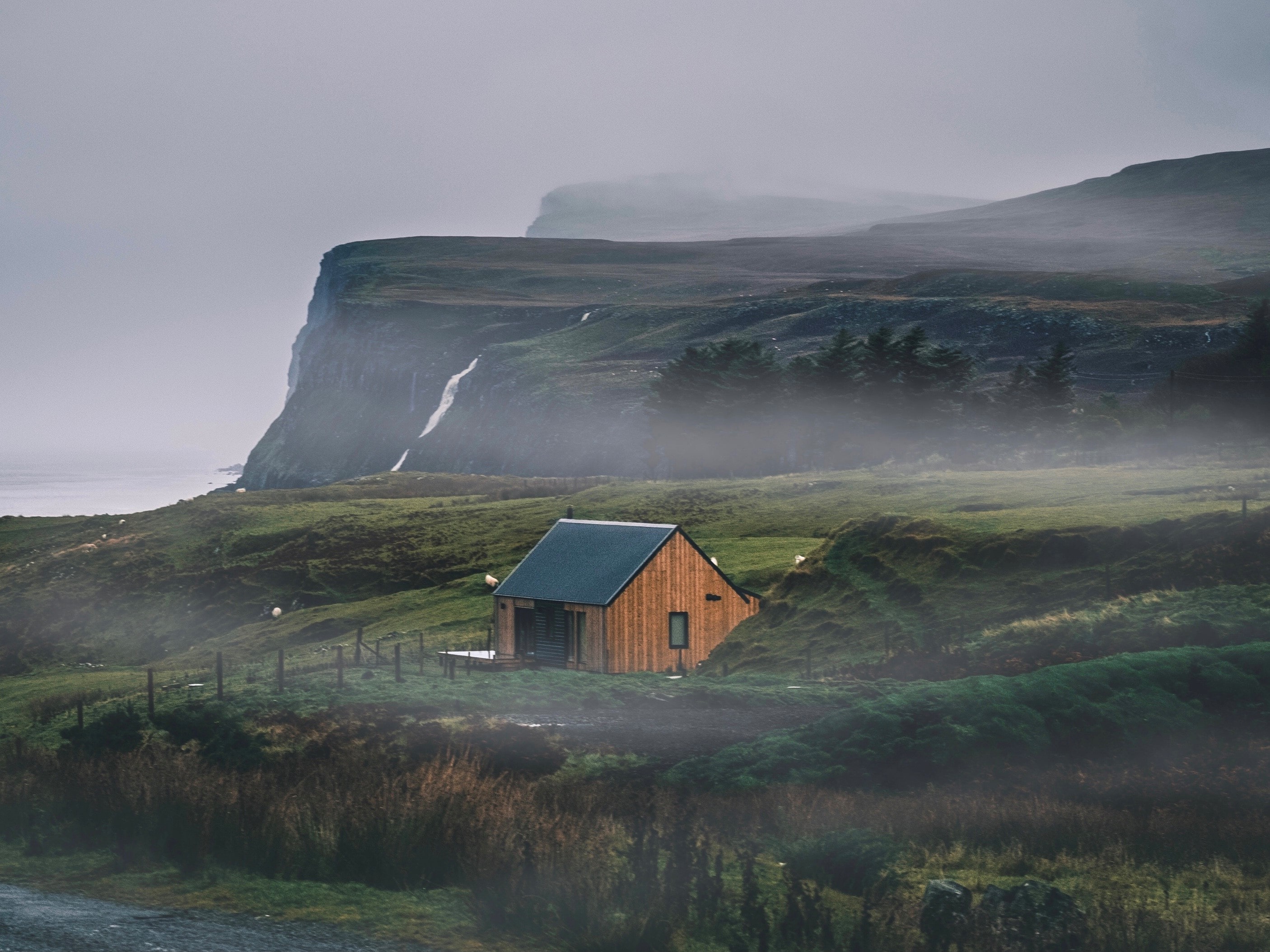 Home in the fog in Isle of Skye