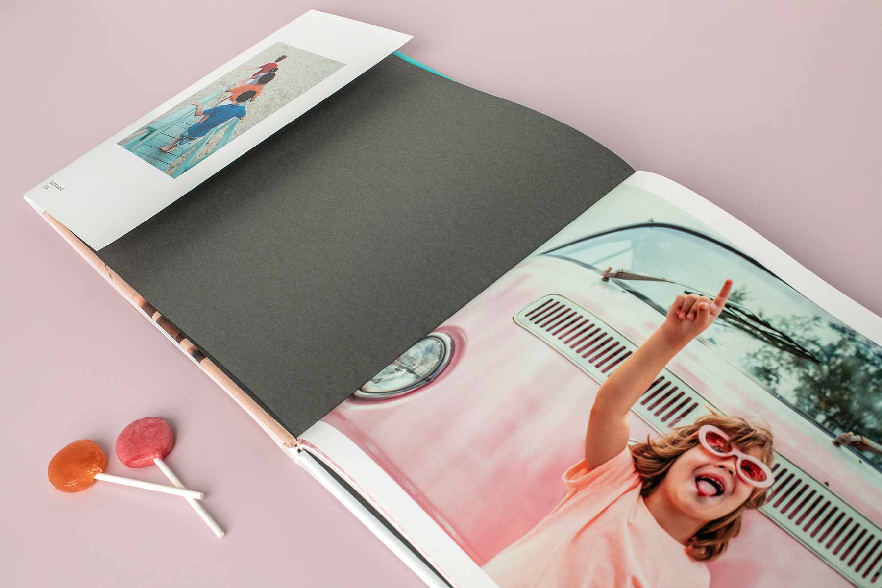 Hardcover photo book with customized dust jacket