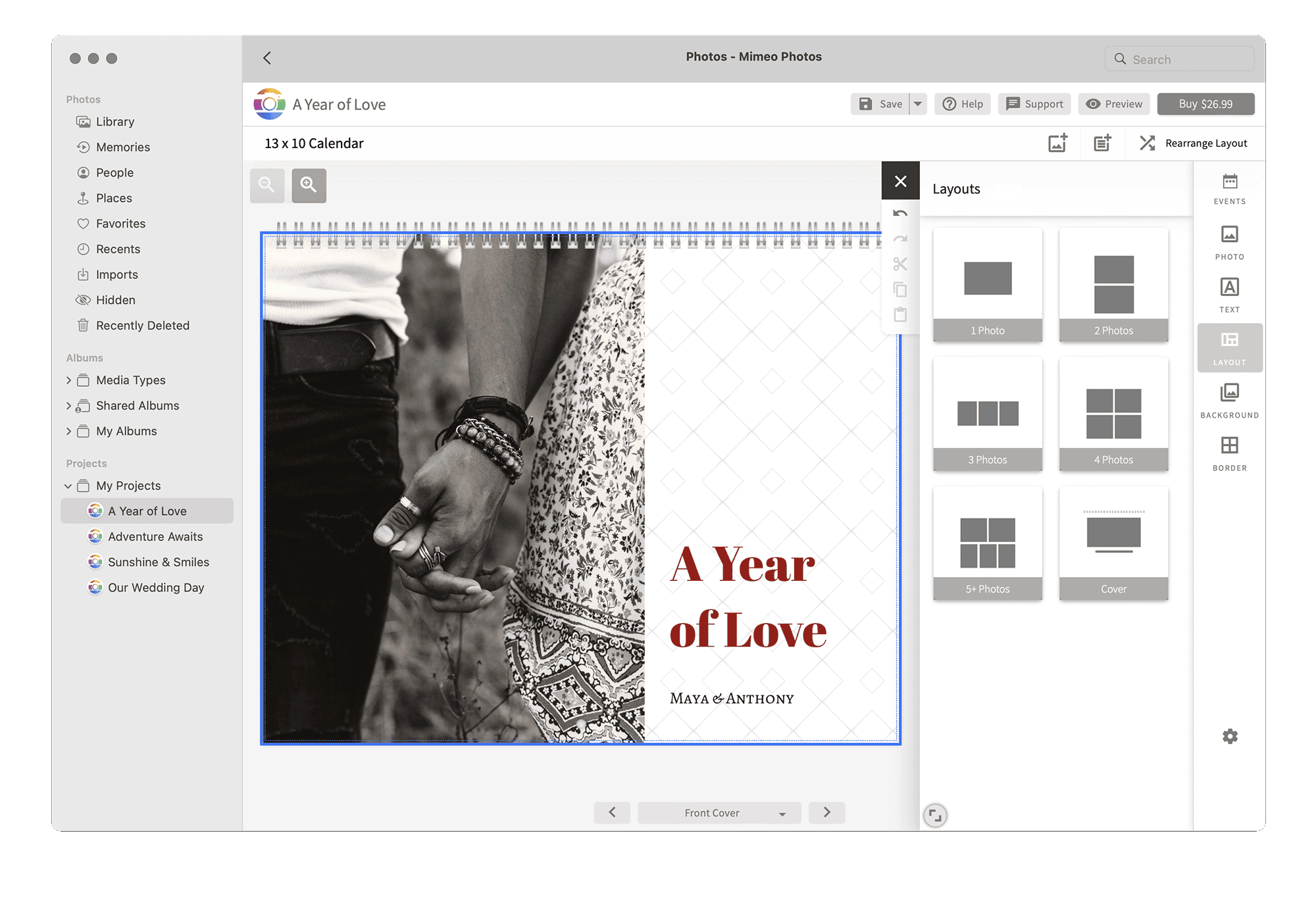 How To Make A Custom Calendar For A Gift Mimeo Photos