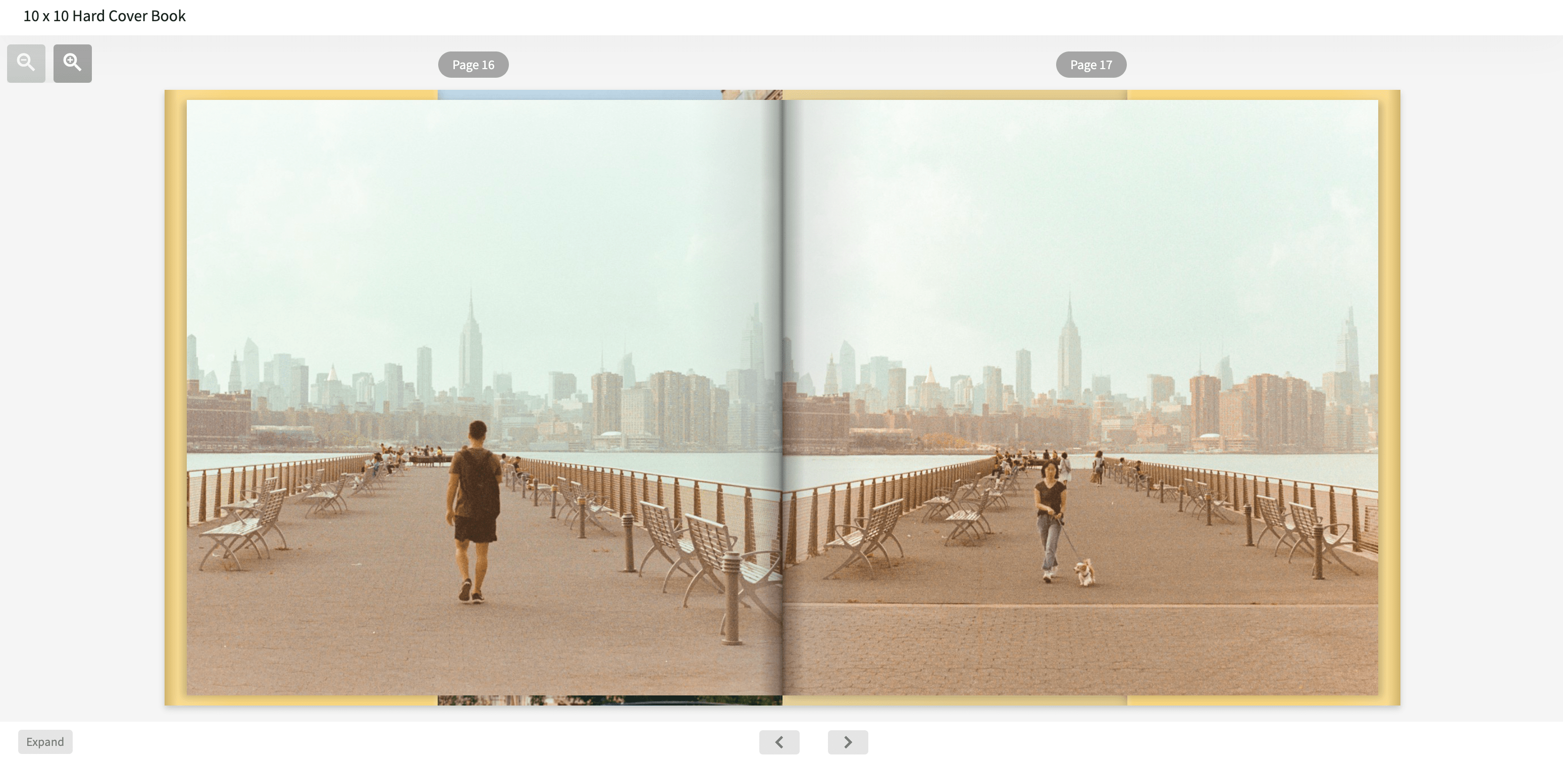 Yellow photobook with images of nyc skyline